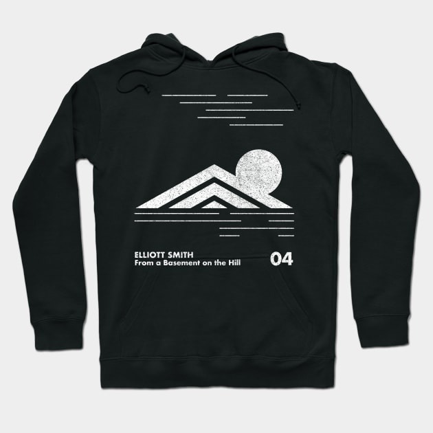 Elliott Smith / From A Basement / Minimalist Design Hoodie by saudade